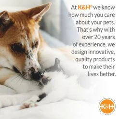 K&H Pet Products Deluxe Lectro-Soft Outdoor Heated Bolster Cat & Dog Bed -Cozy Paws 100518 PT6. AC SS1800 V1647914503