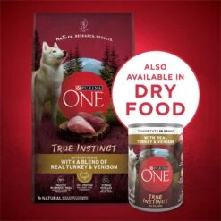 Purina ONE SmartBlend True Instinct Tender Cuts In Gravy With Real Turkey & Venison Canned Dog Food -Cozy Paws 102385 PT6. AC SS1800 V1671735635