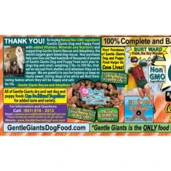 Gentle Giants Non-GMO Dog & Puppy Food Grain-Free Salmon Dry Dog Food, 18-lb Bag -Cozy Paws 106358 PT8. AC SS1800 V1686941642