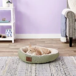American Kennel Club AKC Casablanca Bolster Cat & Dog Bed -Cozy Paws 106537 PT3. AC SS1800 V1566250326