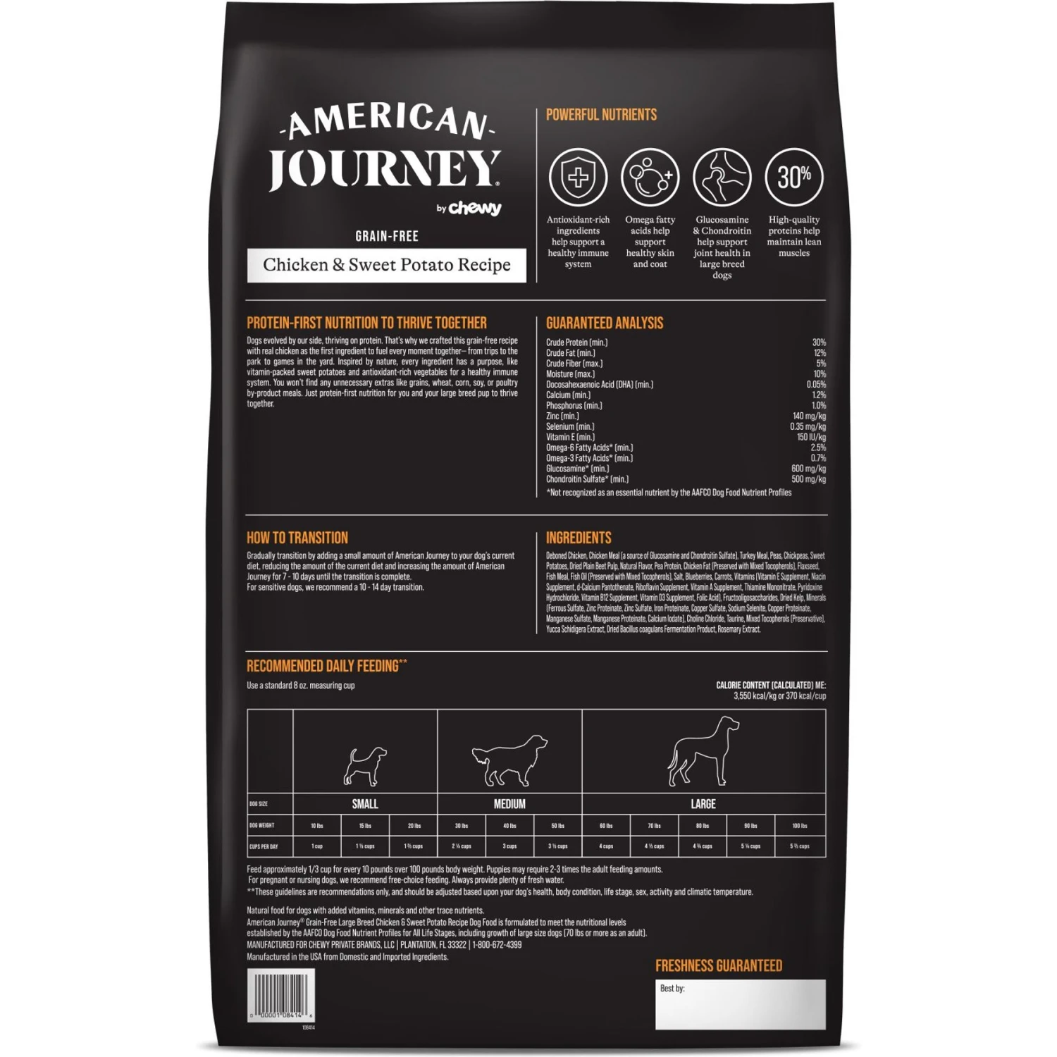 American Journey Large Breed Adult Chicken & Sweet Potato Recipe Grain-Free Dry Dog Food 4 American Journey Large Breed Adult Chicken & Sweet Potato Recipe Grain-Free Dry Dog Food - Image 2