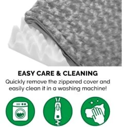 FurHaven NAP Ultra Plush Orthopedic Deluxe Cat & Dog Bed With Removable Cover -Cozy Paws 111417 PT7. AC SS1800 V1689185913