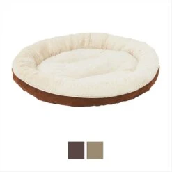 Frisco Round Bolster Cat & Dog Bed -Cozy Paws 113290 PT2. AC SS1800 V1566318497