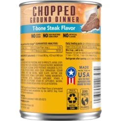 Pedigree Chopped Ground Dinner T-Bone Steak Flavor Adult Canned Wet Dog Food -Cozy Paws 114338 PT1. AC SS1800 V1657655272