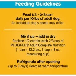 Pedigree Chopped Ground Dinner T-Bone Steak Flavor Adult Canned Wet Dog Food -Cozy Paws 114338 PT8. AC SS1800 V1657655272
