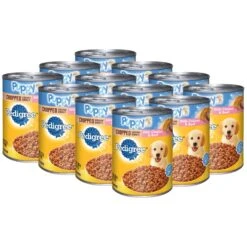 Pedigree Chopped Ground Dinner With Chicken & Beef Puppy Canned Wet Dog Food