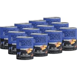 Hound & Gatos 98% Lamb, Chicken & Salmon Grain-Free Canned Dog Food -Cozy Paws 115060 PT1. AC SS1800 V1598305917