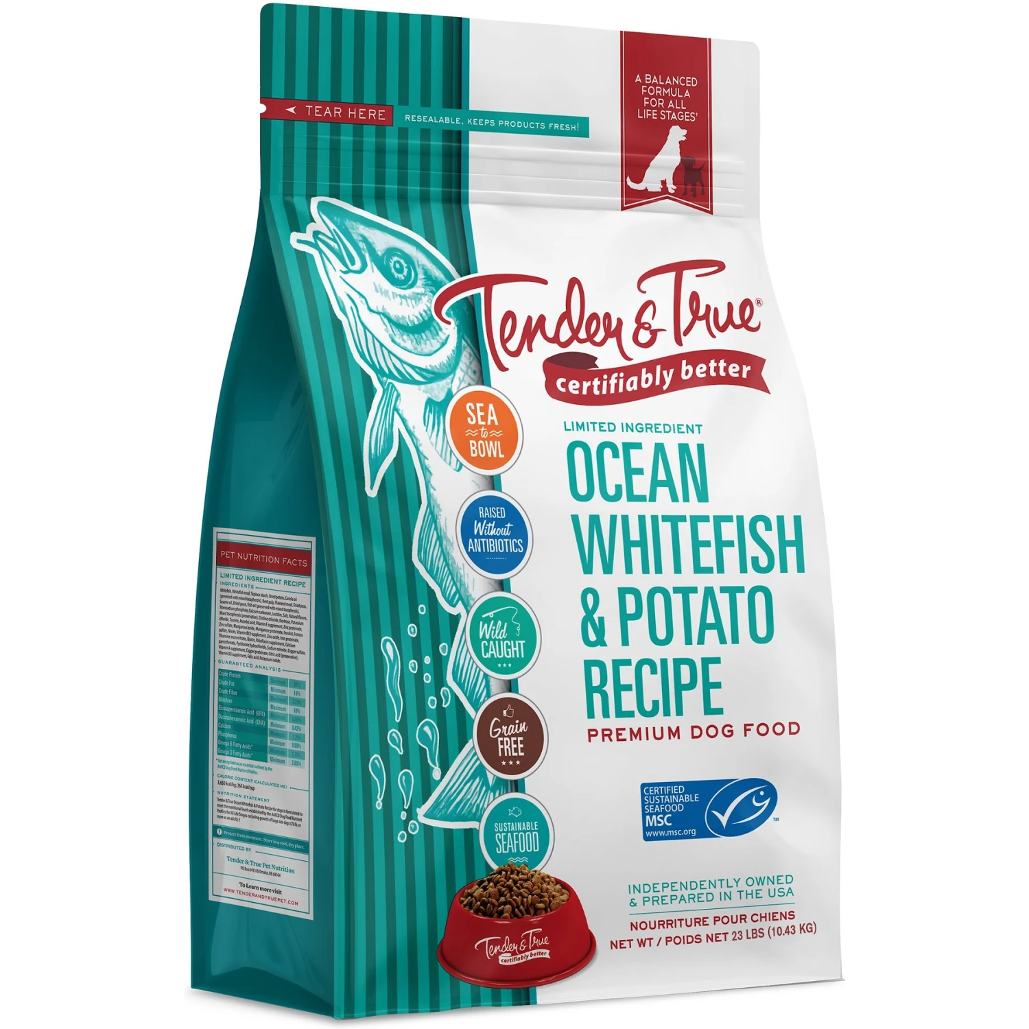 Tender & True Limited Ingredient Grain-Free Ocean Whitefish & Potato Recipe Dry Dog Food 3 Tender & True Limited Ingredient Grain-Free Ocean Whitefish & Potato Recipe Dry Dog Food