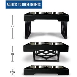 Pet Zone Designer Diner Adjustable Elevated Dog & Cat Bowls, 7-cup -Cozy Paws 115664 Pt3. AC SS1800 V1583771920