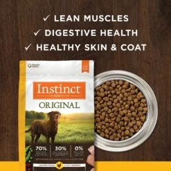 Instinct Original Grain-Free Recipe With Real Chicken Freeze-Dried Raw Coated Dry Dog Food -Cozy Paws 119054 PT5. AC SS1800 V1649897197