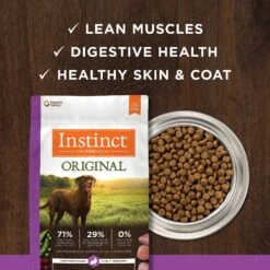Instinct Original Grain-Free Recipe With Real Rabbit Freeze-Dried Raw Coated Dry Dog Food -Cozy Paws 119059 PT5. AC SS1800 V1649881299