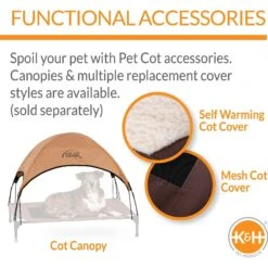 K&H Pet Products Original Bolster Pet Cot Elevated Dog Bed, Chocolate -Cozy Paws 121246 PT5. AC SS1800 V1620838691