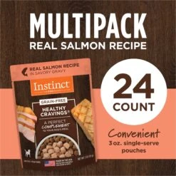 Instinct Healthy Cravings Grain-Free Cuts & Gravy Real Salmon Recipe Wet Dog Food Topper -Cozy Paws 122333 PT5. AC SS1800 V1701881347