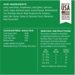 Instinct Raw Boost Mixers Lamb Recipe Grain-Free Freeze-Dried Dog Food Topper -Cozy Paws 122371 PT6. AC SS1800 V1693326468
