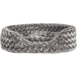 FurHaven Ultra Plush Oval Bolster Cat & Dog Bed With Removable Cover -Cozy Paws 123326 PT3. AC SS1800 V1693937536