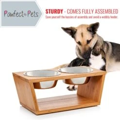 Pawfect Pets Premium Non-Skid Elevated Dog & Cat Bowl -Cozy Paws 127480 PT1. AC SS1800 V1627615635