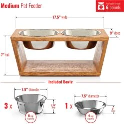 Pawfect Pets Premium Non-Skid Elevated Dog & Cat Bowl -Cozy Paws 127480 PT3. AC SS1800 V1627618337