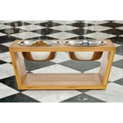 Pawfect Pets Premium Non-Skid Elevated Dog & Cat Bowl -Cozy Paws 127480 PT8. AC SS1800 V1627612013