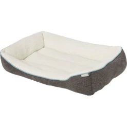 Frisco Sherpa Rectangular Bolster Dog Bed -Cozy Paws 129483 PT2. AC SS1800 V1566334964