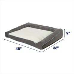 Frisco Plush Orthopedic Bolster Dog Bed W/Removable Cover -Cozy Paws 129511 PT1. AC SS1800 V1702509593