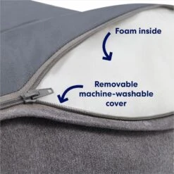 Frisco Plush Orthopedic Bolster Dog Bed W/Removable Cover -Cozy Paws 129511 PT2. AC SS1800 V1700243664