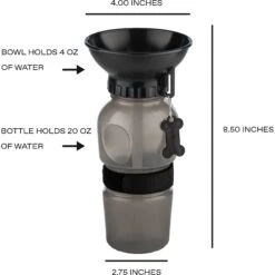 Highwave AutoDogMug Portable Dog Water Bottle & Bowl -Cozy Paws 132443 PT2. AC SS1800 V1628305334