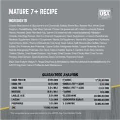 Black Gold Explorer Mature 7+ Formula Dry Dog Food, 40-lb Bag -Cozy Paws 133069 PT8. AC SS1800 V1652744496