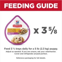 Hill's Science Diet Puppy Small & Mini Savory Stew Chicken & Vegetable Wet Dog Food Trays -Cozy Paws 133604 PT7. AC SS1800 V1692734142