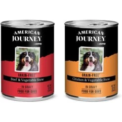American Journey Stews Poultry & Beef Variety Pack Grain-Free Canned Dog Food, 12.5-oz Can -Cozy Paws 133888 PT2. AC SS1800 V1696880193