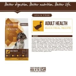 Holistic Select Adult Health Duck Meal Recipe Grain-Free Dry Dog Food -Cozy Paws 134358 PT3. AC SS1800 V1510776850