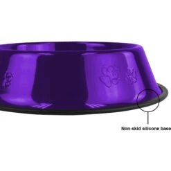 Platinum Pets Non-Skid Stainless Steel Embossed Dog & Cat Bowl -Cozy Paws 135811 PT5. AC SS1800 V1628183800