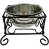 YML Wrought Iron Stand With Stainless Steel Dog Bowl -Cozy Paws 138285 MAIN. AC SS1800 V1506452986