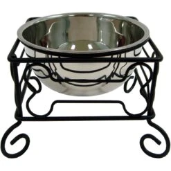 YML Wrought Iron Stand With Stainless Steel Dog Bowl