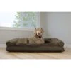 FurHaven Plush & Suede Bolster Dog Bed With Removable Cover