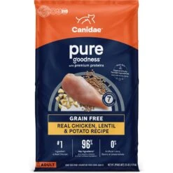 CANIDAE Grain-Free PURE Limited Ingredient Chicken, Lentil & Potato Recipe Dry Dog Food