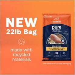 CANIDAE Grain-Free PURE Limited Ingredient Chicken, Lentil & Potato Recipe Dry Dog Food -Cozy Paws 138969 PT2. AC SS1800 V1683040363