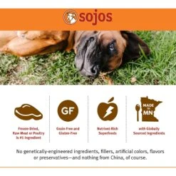 Sojos Complete Beef Recipe Adult Grain-Free Freeze-Dried Raw Dog Food -Cozy Paws 139203 PT4. AC SS1800 V1611088578