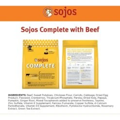 Sojos Complete Beef Recipe Adult Grain-Free Freeze-Dried Raw Dog Food -Cozy Paws 139203 PT6. AC SS1800 V1611088580