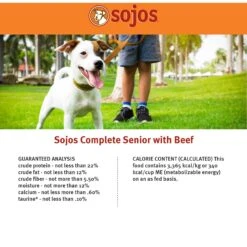 Sojos Complete Beef Recipe Adult Grain-Free Freeze-Dried Raw Dog Food -Cozy Paws 139203 PT7. AC SS1800 V1611088581