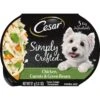Cesar Simply Crafted Chicken, Carrots & Green Beans Limited-Ingredient Wet Dog Food Topper