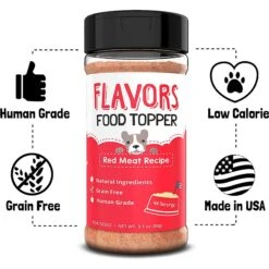 FLAVORS Red Meat Recipe Grain-Free Dog Food Topper & Treat Mix -Cozy Paws 141774 PT2. AC SS1800 V1589386561