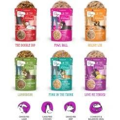 Weruva Dogs In The Kitchen Pooch Pouch Party! Variety Pack Grain-Free Dog Food Pouches -Cozy Paws 142343 PT2. AC SS1800 V1701362272