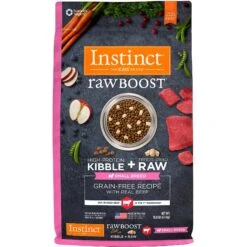 Instinct Raw Boost Small Breed Grain-Free Recipe With Real Beef & Freeze-Dried Raw Pieces Dry Dog Food -Cozy Paws 143155 PT8. AC SS1800 V1565022464