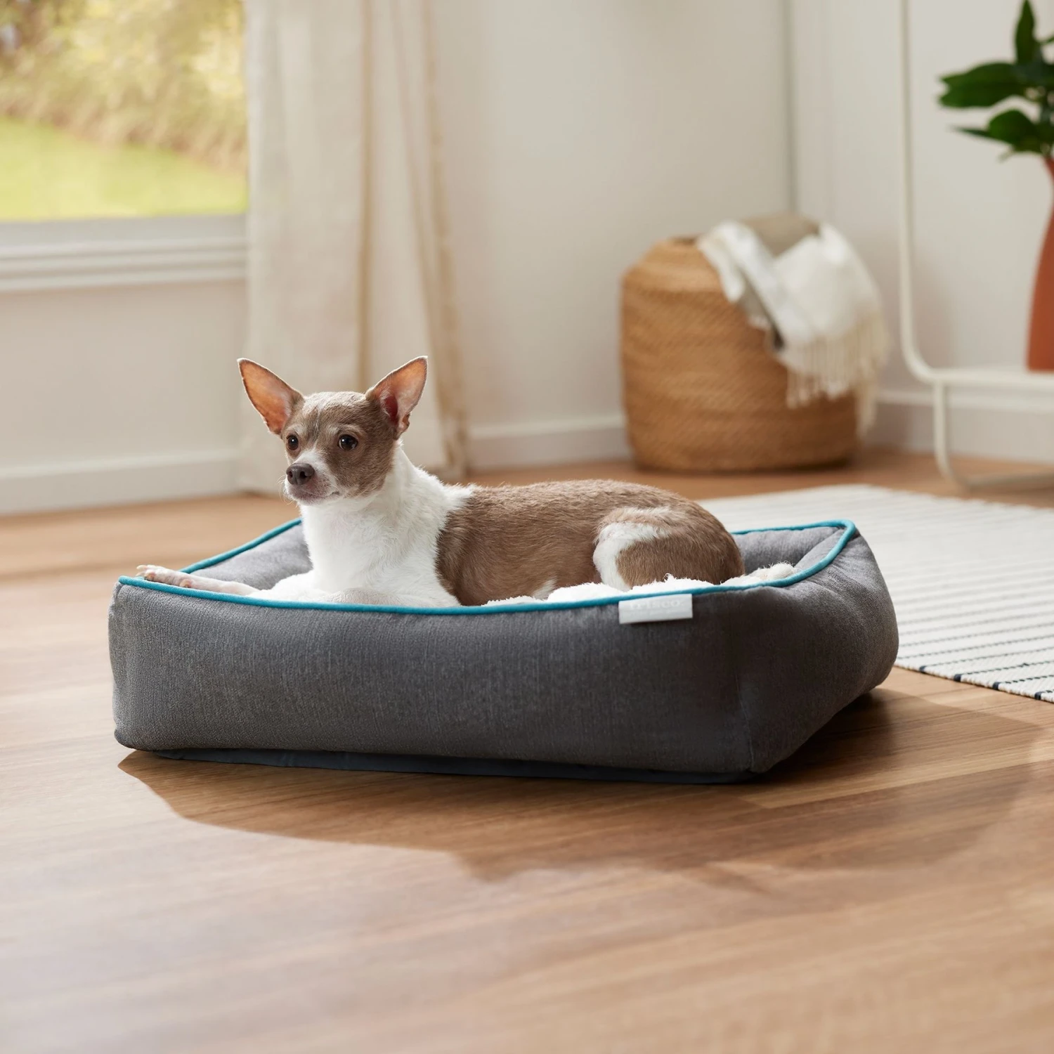 Frisco Sherpa Orthopedic Bolster Cat & Dog Bed 3 Frisco Sherpa Orthopedic Bolster Cat & Dog Bed