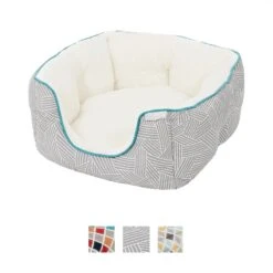 Frisco Square Deep Bolster Cat & Dog Bed -Cozy Paws 144829 PT2. AC SS1800 V1566404285