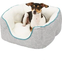 Frisco Square Deep Bolster Cat & Dog Bed -Cozy Paws 144829 PT4. AC SS1800 V1578442895