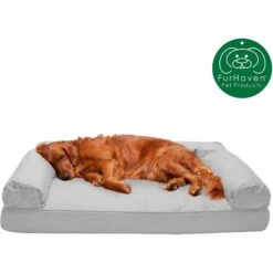 FurHaven Quilted Orthopedic Sofa Cat & Dog Bed With Removable Cover -Cozy Paws 145024 PT3. AC SS1800 V1606797439