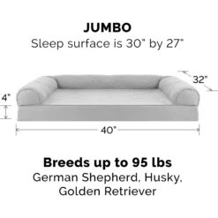 FurHaven Quilted Orthopedic Sofa Cat & Dog Bed With Removable Cover -Cozy Paws 145024 PT4. AC SS1800 V1687354165