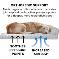 FurHaven Quilted Orthopedic Sofa Cat & Dog Bed With Removable Cover -Cozy Paws 145024 PT6. AC SS1800 V1606815770