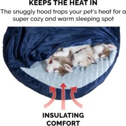 FurHaven Microvelvet Snuggery Orthopedic Cat & Dog Bed With Removable Cover -Cozy Paws 145029 PT4. AC SS1800 V1693934231